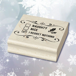Naughty Nice geen spijt van kerstkerstcadeaus Rubberstempel