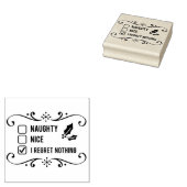Naughty Nice geen spijt van kerstkerstcadeaus Rubberstempel (Gestempeld)