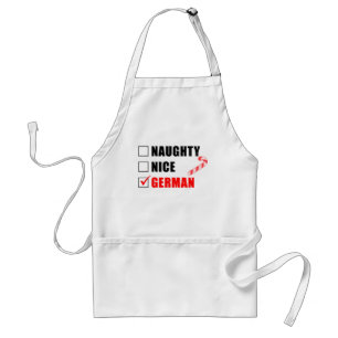 Naughty Nice German Kerstdesign Adult Apron Standaard Schort