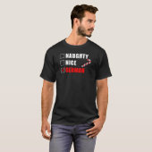 Naughty Nice German Kerstdesign T-Shirt (Voorkant volledig)
