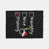 Naughty Nice Gevist Fleece Deken (Voorkant (Horizontaal))