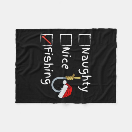 Naughty Nice Gevist Fleece Deken (Voorkant (Horizontaal))