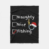 Naughty Nice Gevist Fleece Deken (Voorkant)