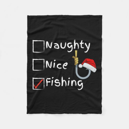 Naughty Nice Gevist Fleece Deken (Voorkant)