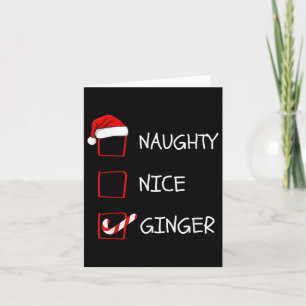 Naughty Nice Ginger kerstfamilie Kaart