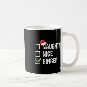Naughty Nice Ginger Redhead Santa Hat Ierse Christ Koffiemok
