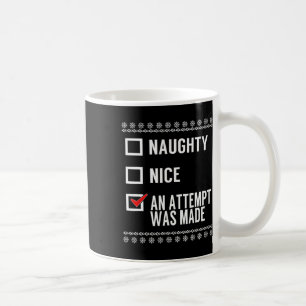 Naughty Nice heeft een poging ondernomen - kerstch Koffiemok