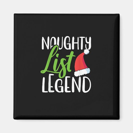 Naughty Nice Holiday List Funny Seasonal Humor  Magneet (Voorkant)