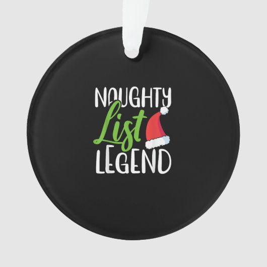 Naughty Nice Holiday List Funny Seasonal Humor Ornament (voorkant)
