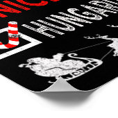 Naughty Nice Hongaarse kerstpyjama Funny San Poster (Hoek)
