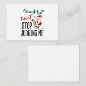 Naughty Nice houdt op me te beoordelen grappige ke Notitiekaartje (Voorkant / Achterkant)