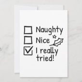 Naughty Nice I Echt geprobeerd Bedankkaart (Voorkant)
