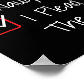 Naughty Nice I Plead The Fifth Funny Ugly Christma Poster (Hoek)