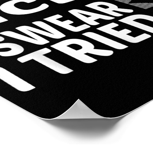 Naughty Nice I Swear I Tried Funny Christmas  Poster (Hoek)