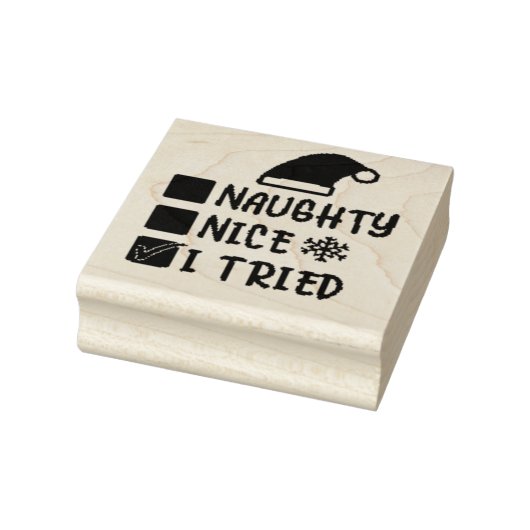 Naughty Nice I Tried List Rubberstempel (Stempel)