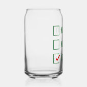 Naughty, Nice, ik heb geprobeerd - Grappig kerstci Blikvorm Glas (Rechts)