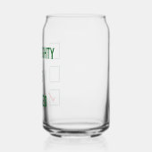 Naughty, Nice, ik heb geprobeerd - Grappig kerstci Blikvorm Glas (Links)