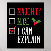 Naughty Nice, ik kan een grappige kerstlijst uitle Poster (Voorkant)