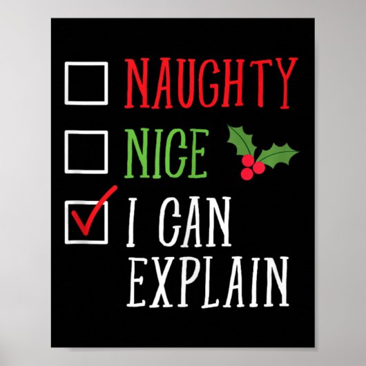 Naughty Nice, ik kan een grappige kerstlijst uitle Poster (Voorkant)