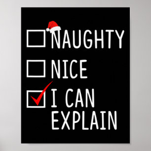 Naughty Nice, ik kan grappige kerstman uitleggen Poster