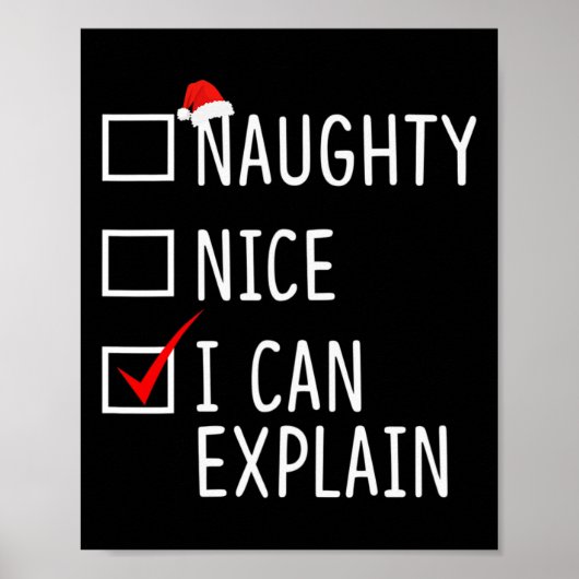 Naughty Nice, ik kan grappige kerstman uitleggen Poster (Voorkant)
