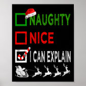 Naughty Nice, ik kan kerstpyjama's grappig uitlegg Poster (Voorkant)