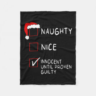 Naughty Nice Innocent tot Guilty Xmas Mannen Vrouw Fleece Deken