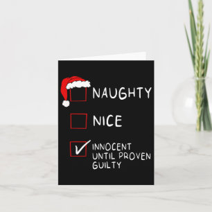 Naughty Nice Innocent tot Guilty Xmas Mannen Vrouw Kaart