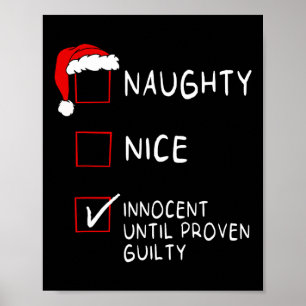 Naughty Nice Innocent tot Guilty Xmas Mannen Vrouw Poster