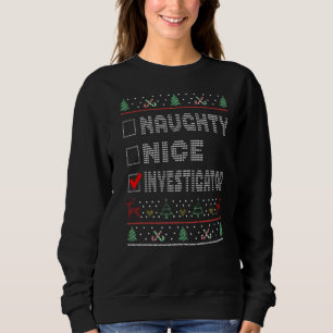 Naughty Nice Investigator Matching Kerstgroep Trui