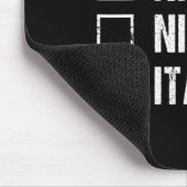 Naughty Nice Italian Shirt Italy Santa Hat Christm Muismat (Hoek)