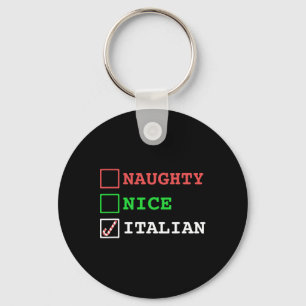 Naughty Nice Italy Xmas Funny Kersti Italië Jo Sleutelhanger