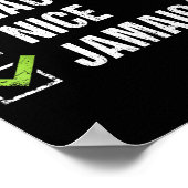 Naughty Nice Jamaican Shirt Santa Hat Christmas Gi Poster (Hoek)