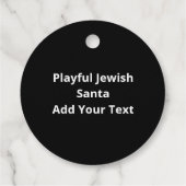 Naughty Nice Jewish Santa Christmas Bedankjes Labels (Achterkant)