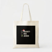 Naughty Nice Jewish Santa Christmas Tote Bag (Voorkant)