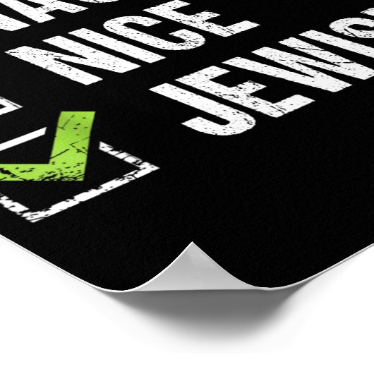 Naughty Nice Jewish Shirt Santa Jew Christmas Gift Poster (Hoek)