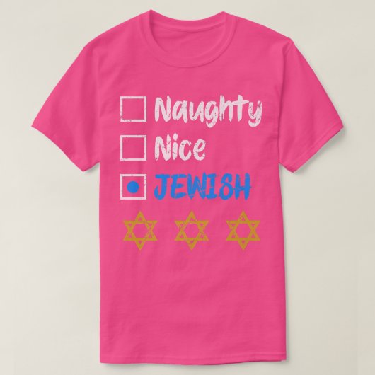  Naughty Nice joods Hanukkah-festival Chri T-shirt (Design voorkant)
