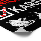 Naughty Nice Karen Kerstpyjamas Funny Santa H Poster (Hoek)