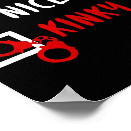 Naughty Nice Kinky Christmas List Santa Hanuffs Gi Poster (Hoek)