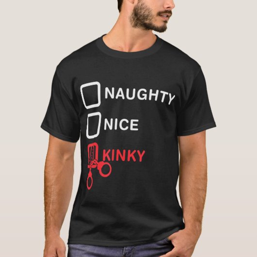 Naughty Nice Kinky Handboffs Retro Domina Slavin S T-shirt (Voorkant)