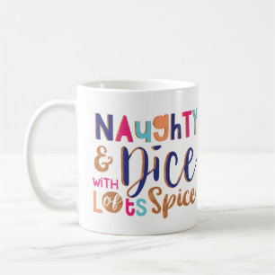 Naughty & Nice kleurrijke Typografische foto Koffiemok
