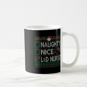 Naughty Nice Labour and Delivery Nurse Kerstmis Li Koffiemok