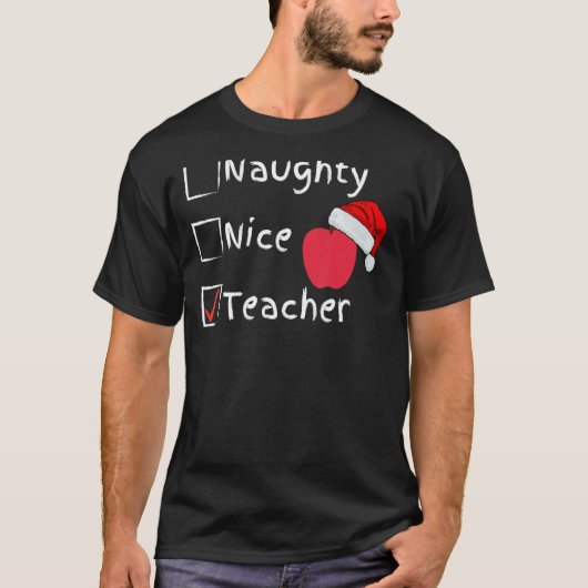 Naughty Nice-leraar T-shirt (Voorkant)