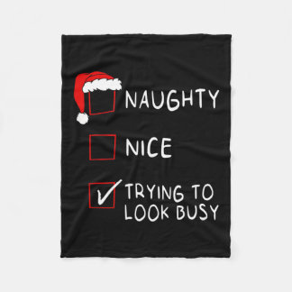 Naughty Nice List die kijkt uit naar zakelijke Man Fleece Deken