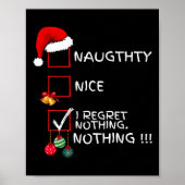 Naughty Nice List Ik betreur het dat er niets gebe Poster (Voorkant)