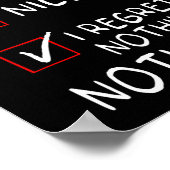 Naughty Nice List Ik betreur het dat er niets gebe Poster (Hoek)