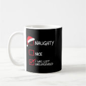 Naughty Nice List Was Left Unsupervised Christmas Koffiemok (Links)