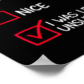 Naughty Nice List Was Left Unsupervised Christmas  Poster (Hoek)