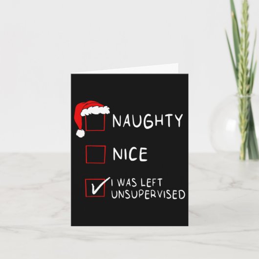 Naughty Nice List werd verlaten zonder toezicht Ma Kaart (Voorkant)