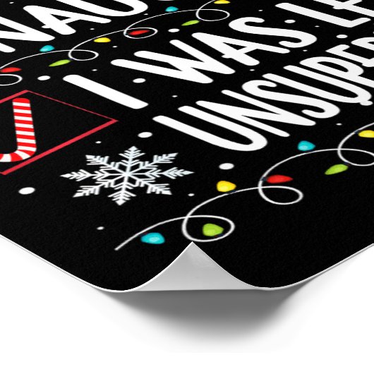 Naughty Nice List werd verlaten zonder toezicht Ma Poster (Hoek)